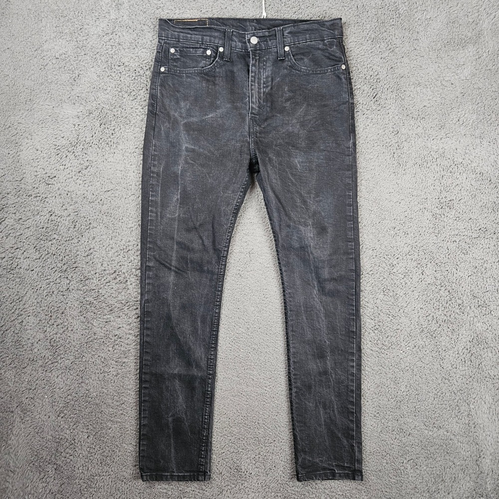 Levis 510‎ Skinny Mens Faded Black Stretch Denim Jeans 34x32